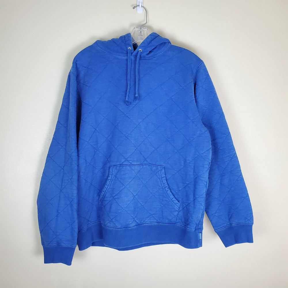Supreme Quilted Hooded Sweatshirt Hoodie Men's Medium Faded Blue Heavyweight